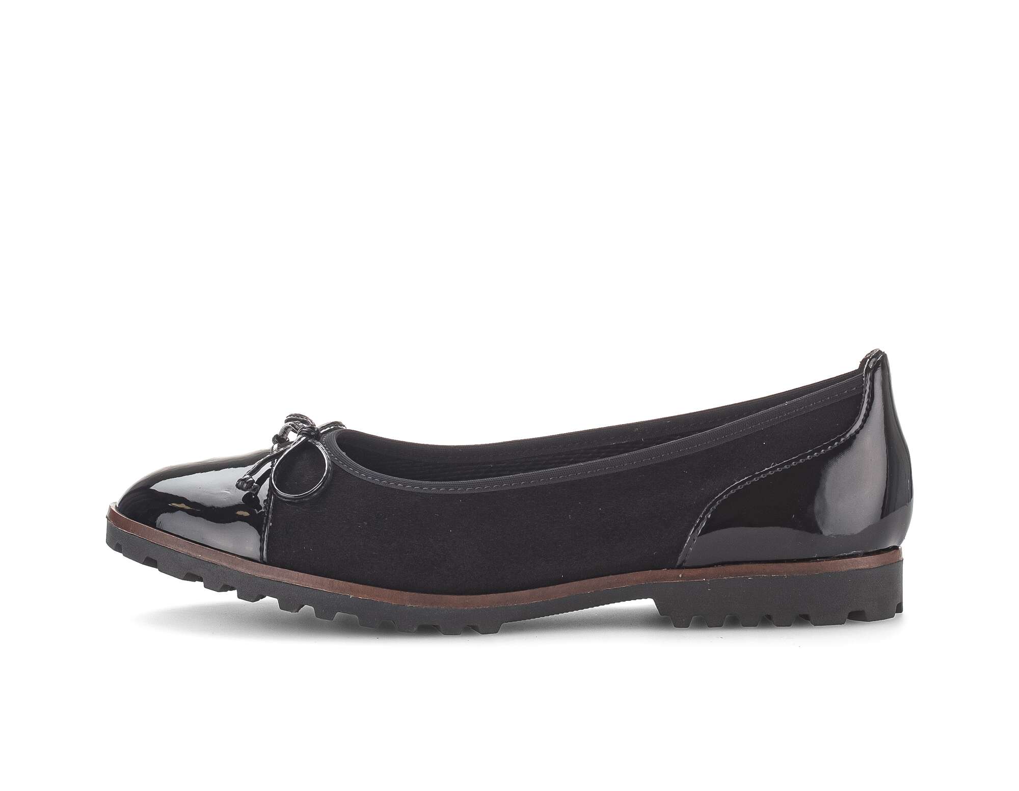 Gabor Ballerina Kopen Gabor Dames Ballerina's Zwart Suède/Glad