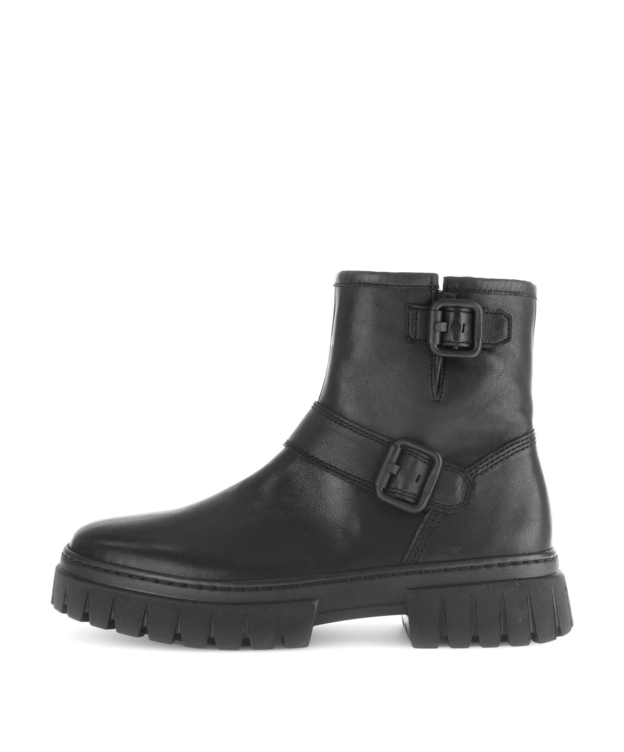 Biker Boots Gabor Stiefeletten Schwarz Glattleder Gabor Boots