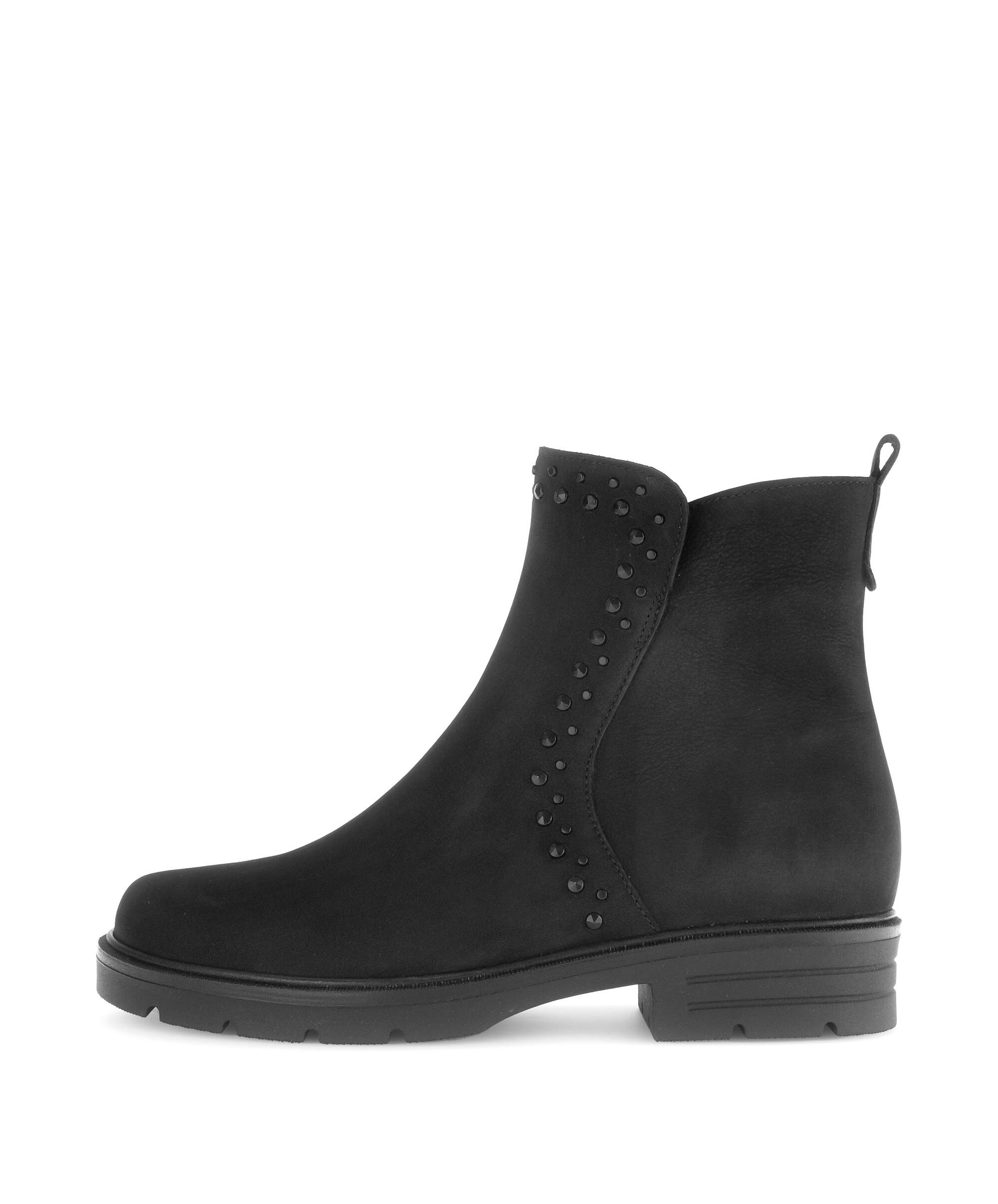 Elegante Stiefelette Rauleder schwarz Gabor