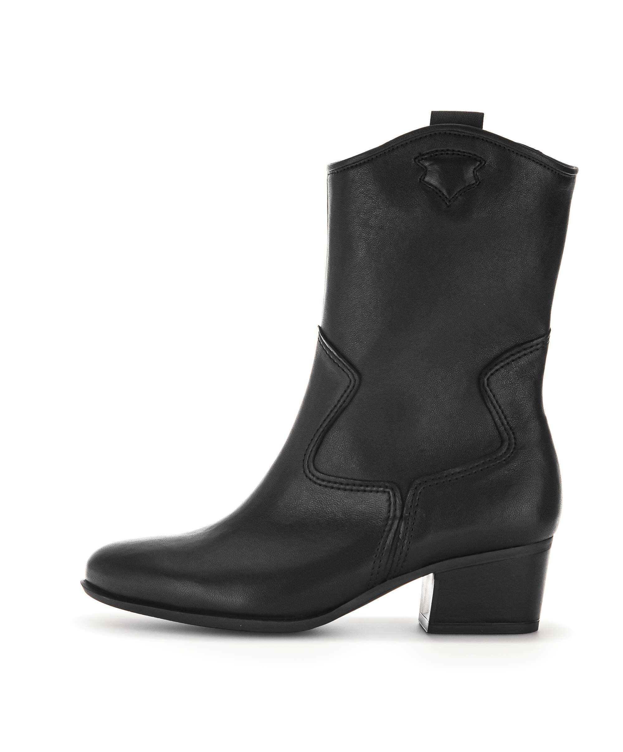 Cowboy Boots Glattleder schwarz