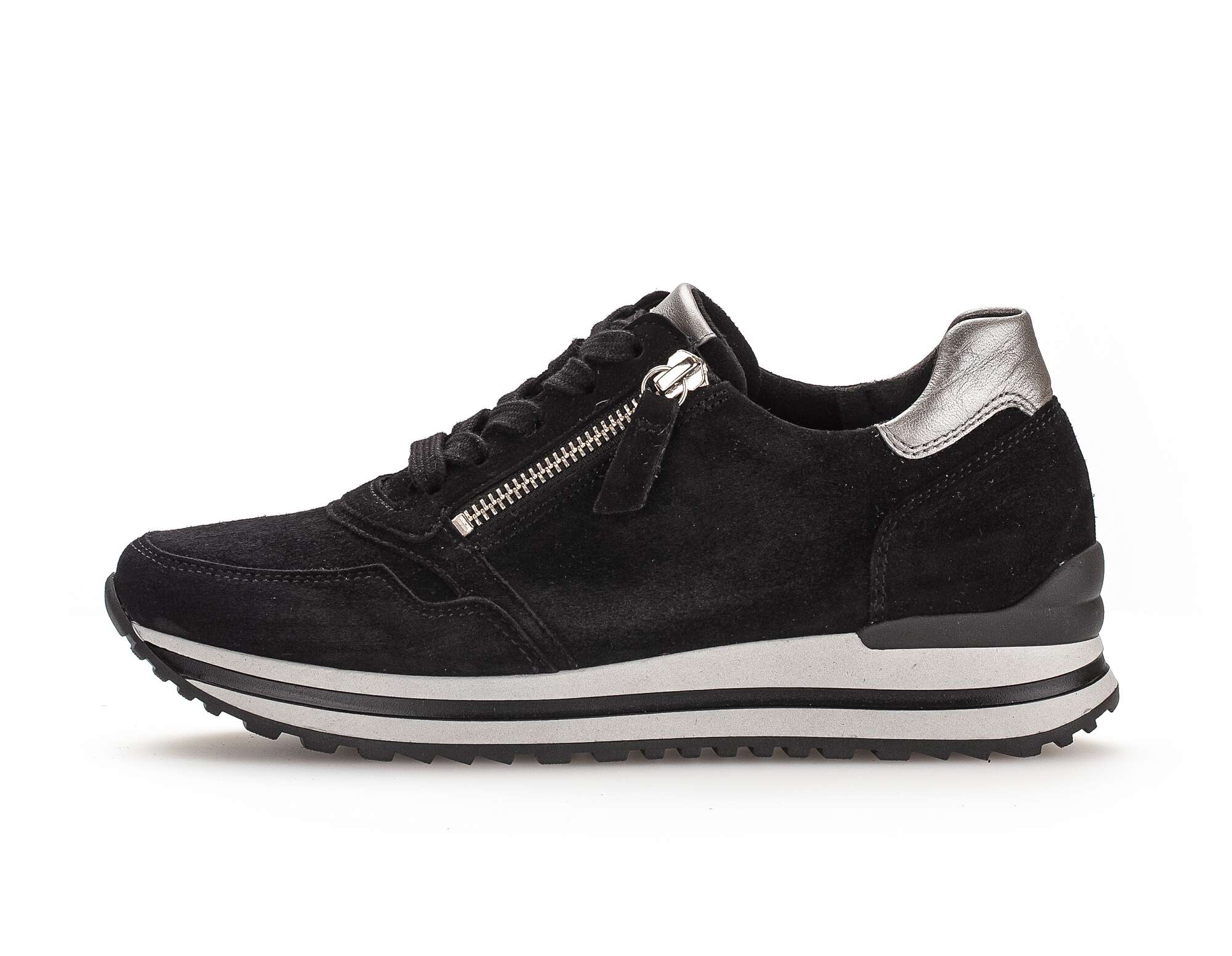 Sneaker low Rauleder schwarz Gabor