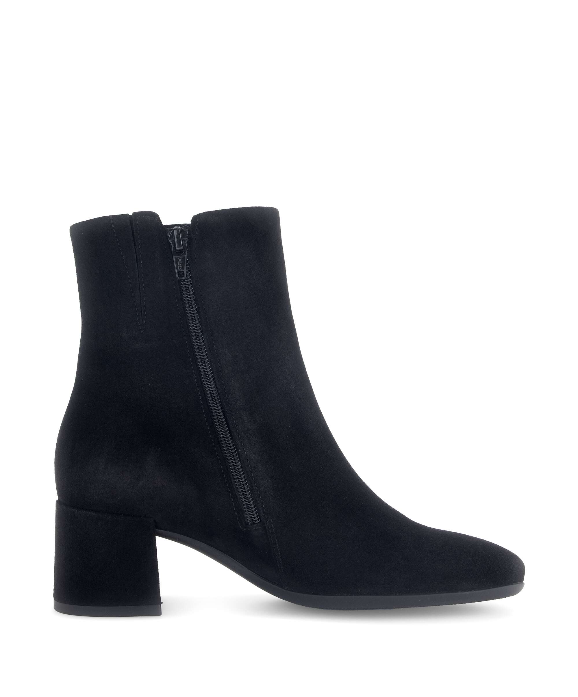 Elegante Stiefelette Rauleder schwarz Gabor