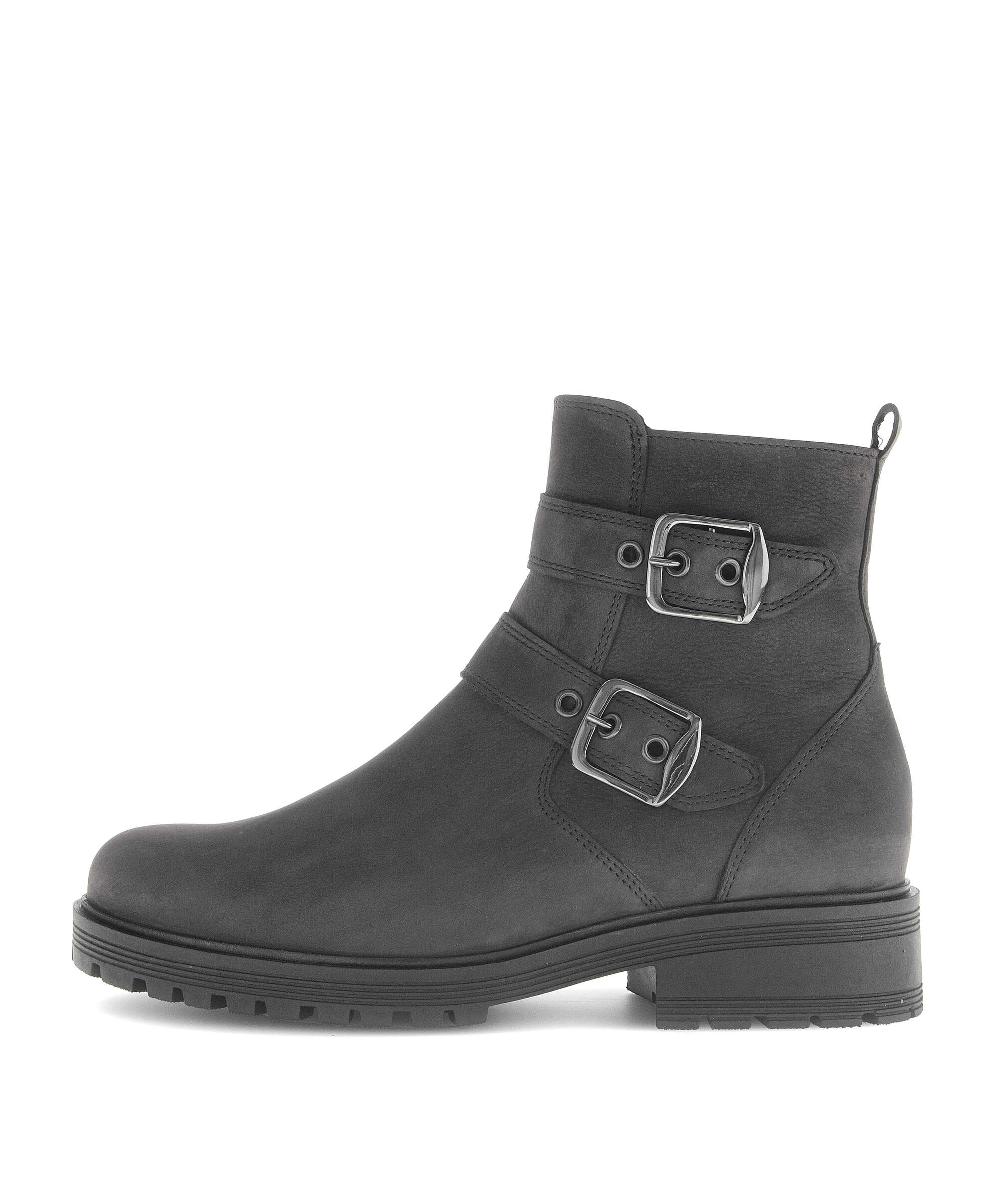 Stiefeletten Graue Biker Boots Damen Biker Boots Rauleder Grau Gabor