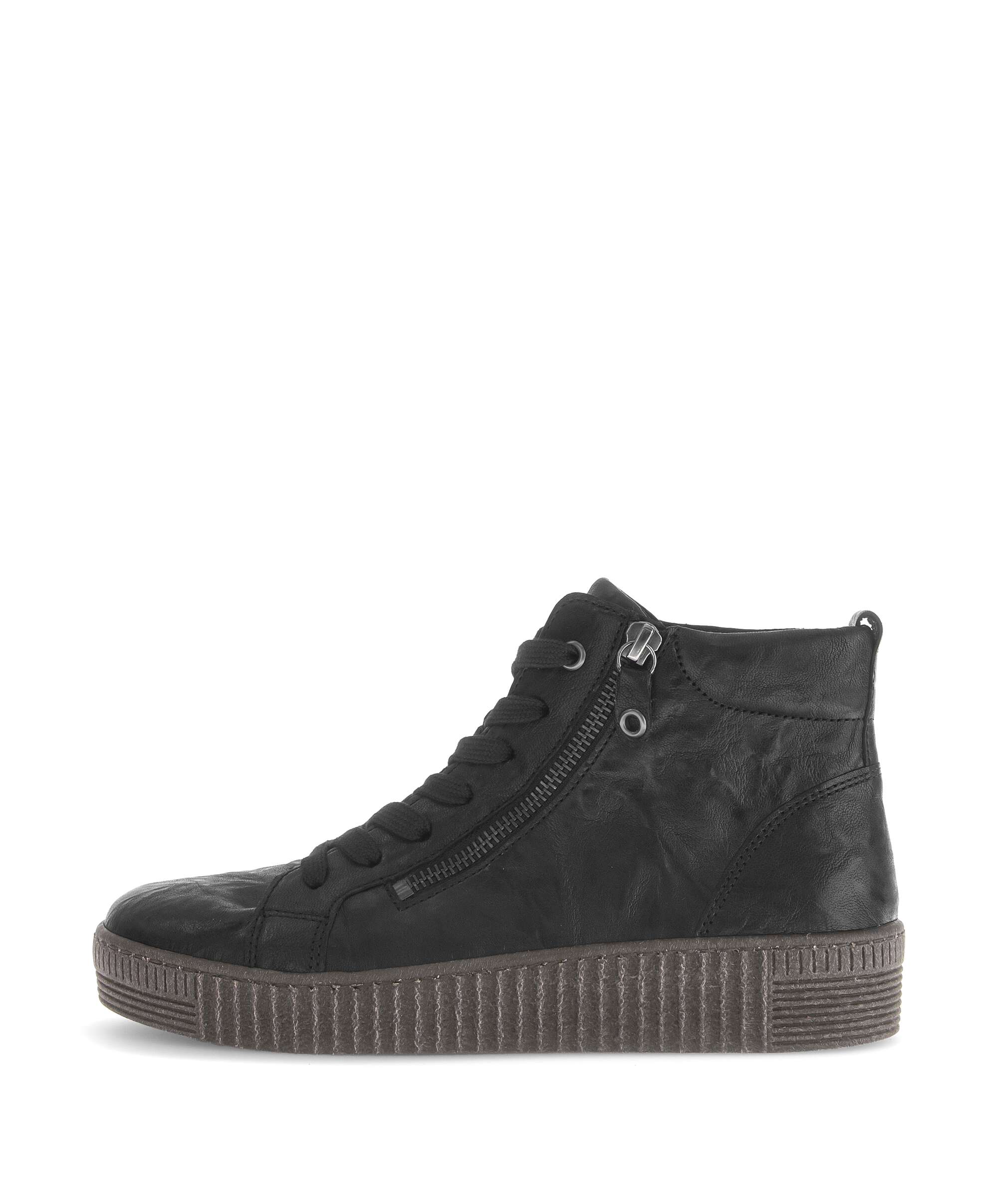 Sneaker high Glattleder schwarz Gabor