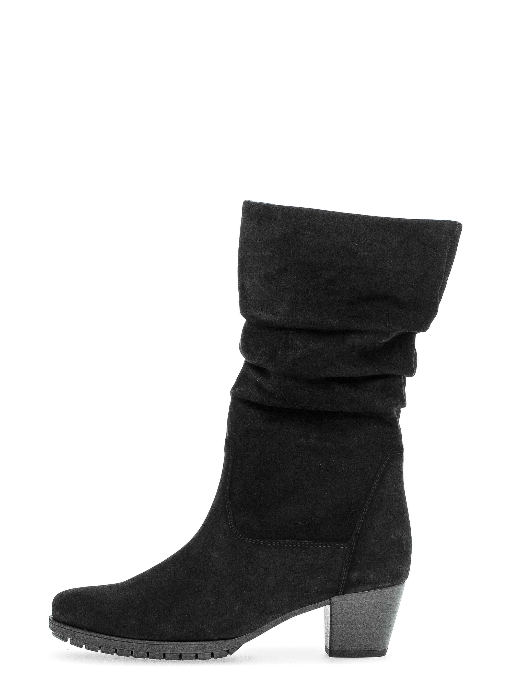 Gabor Schuhe Gabor Stiefel Veloursleder Schwarz Gabor Wildleder