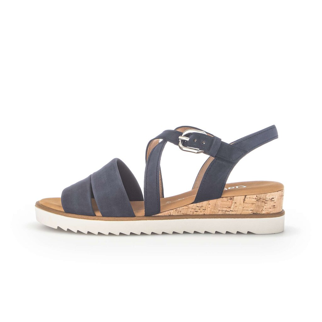 Pius Gabor Keilsandalette blau