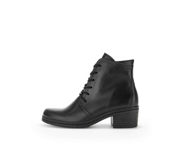 Schnürstiefelette schwarz #0