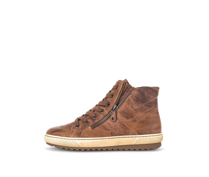 Hoge sneaker 53.754.54 Glad leer bruin Gabor
