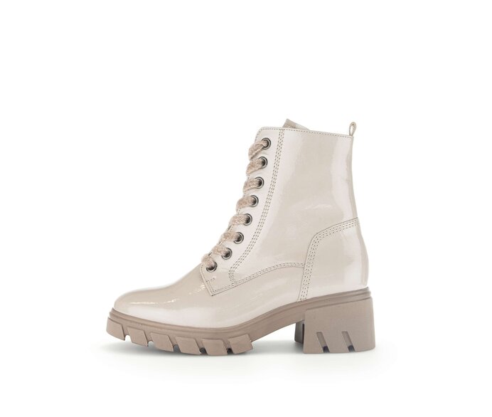 Lace up ankle boot 32.765.92 Patent leather beige