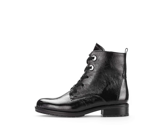 Gabor veterboots zwart lak new arrivals