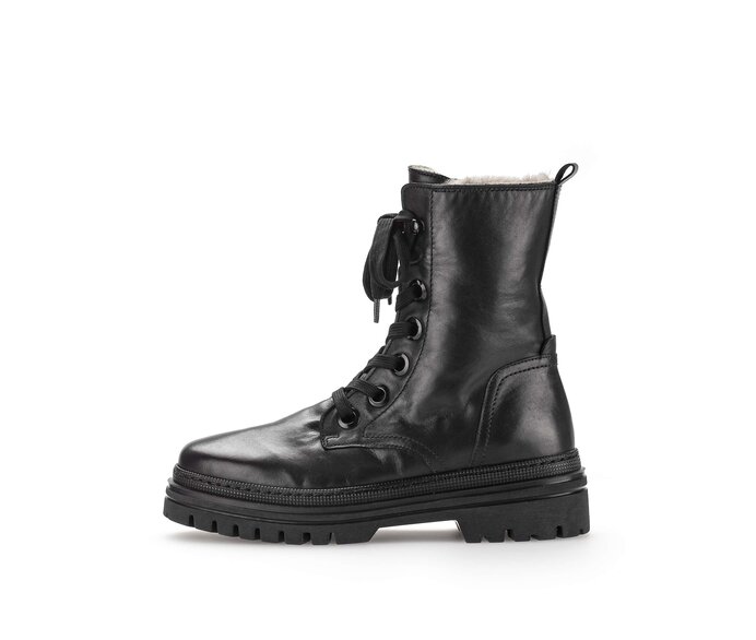Schnürstiefelette schwarz #0