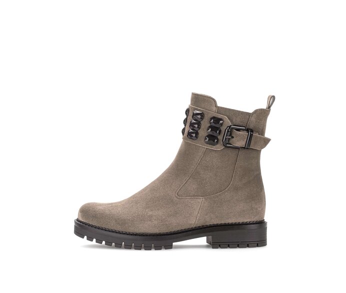 Biker Boots 32.724.30 Full grain leather grey Gabor