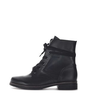 Gabor Damen Schnürstiefeletten Comfort Mehrweite H | Winterstiefeletten Aus Rauleder Mit Reißverschluss | 3 Cm Absatz, Gefüttert