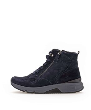 Schnürstiefelette blau