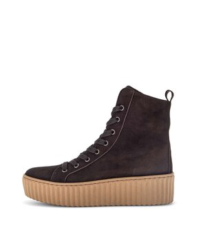 Schnürstiefelette braun