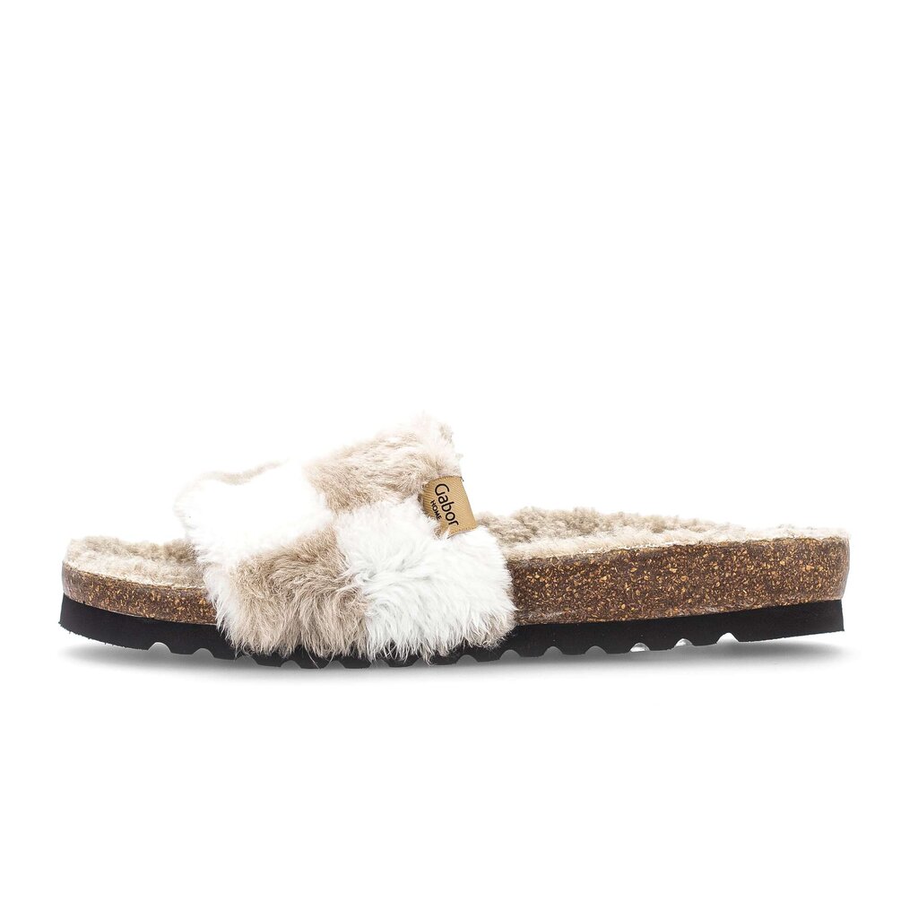 Pius Gabor Plüschhausschuh beige