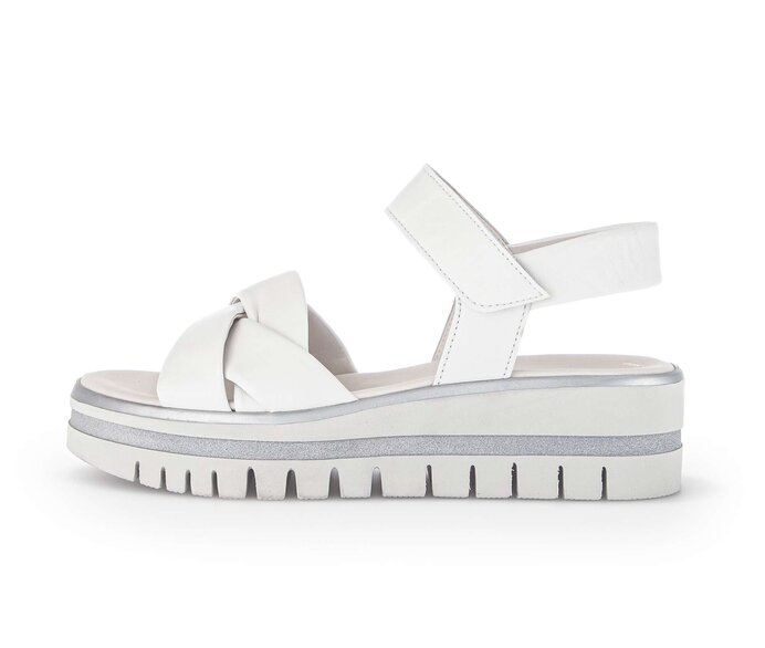 Witte sandalen plateauzool outlet