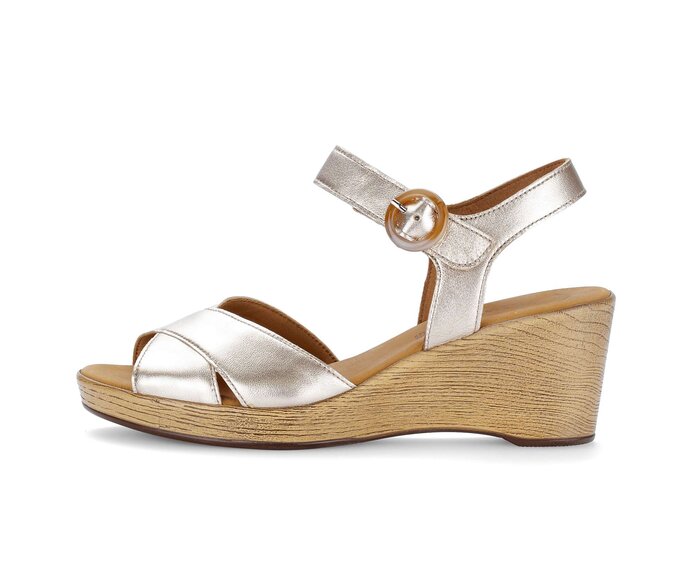 Sandales compensées or #0