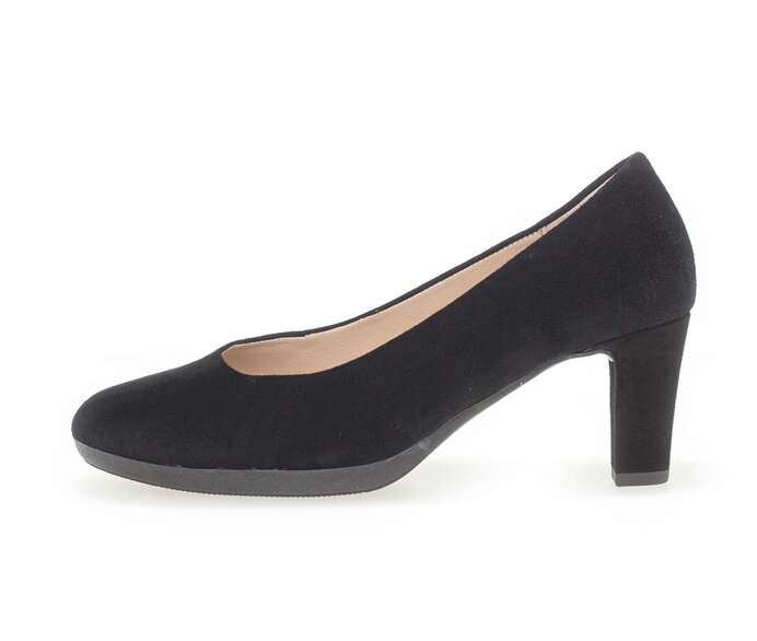 Escarpin a plateforme 51.280.17 Daim noir Gabor