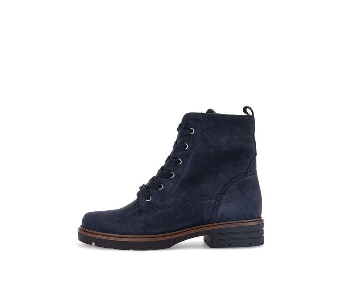 Enkellaarsjes met veter blauw #0