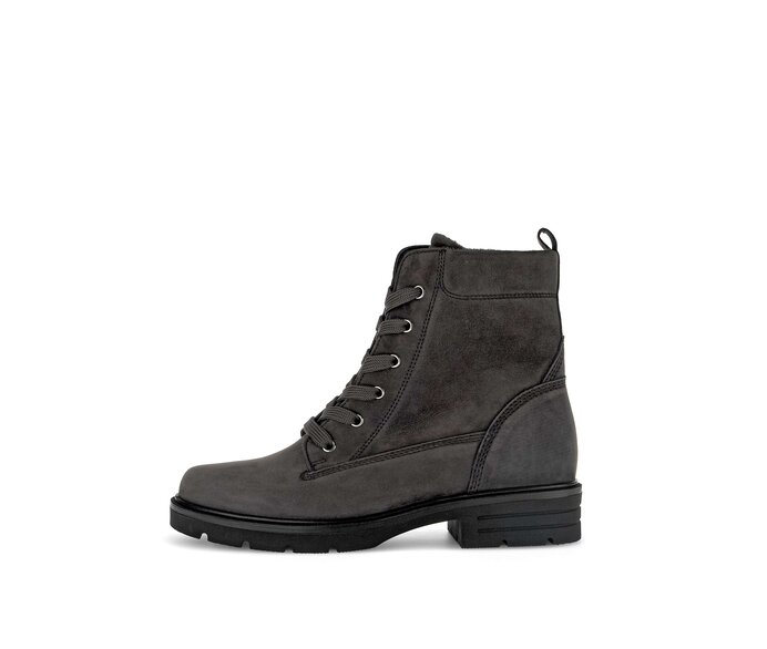 Enkellaarsjes met veter 54.651.19 Suede grijs Gabor