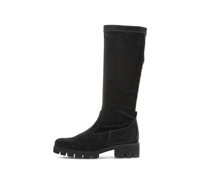 Zwarte laarzen met plateauzool on sale