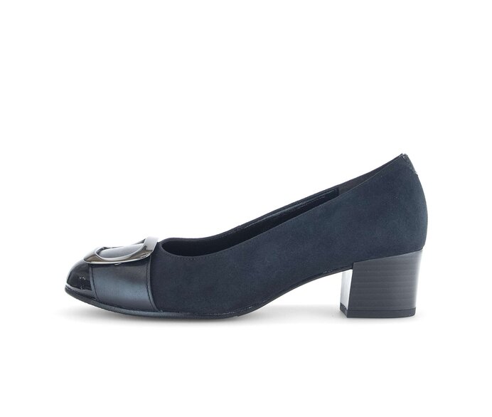 Elegante pumps 52.222.36 Materiaalcombi leer blauw