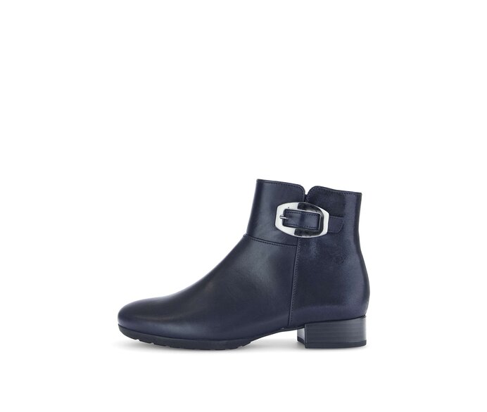 Elegante enkellaarsjes 52.714.66 Glad leer blauw Gabor