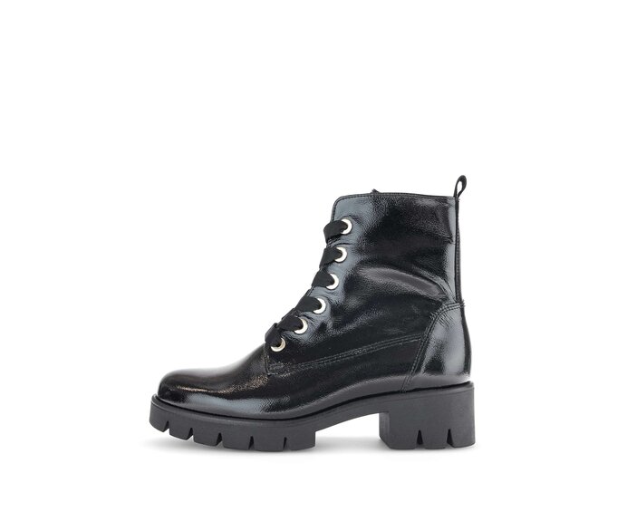 Schnürstiefelette schwarz #0