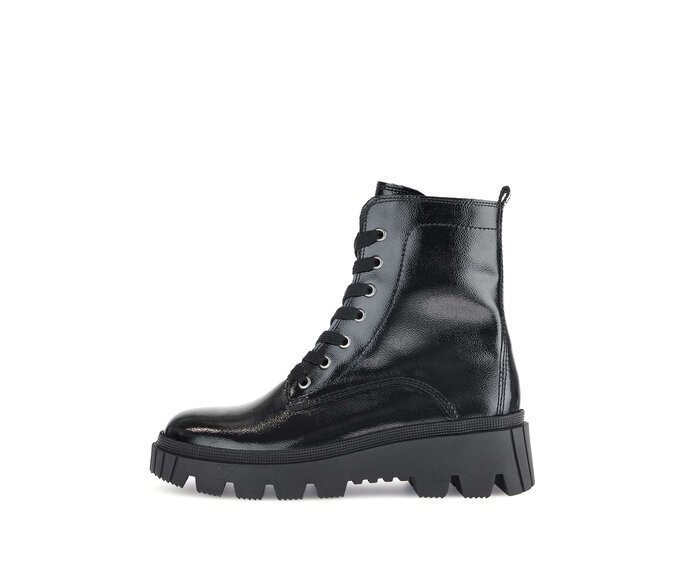 Schnürstiefelette schwarz #0