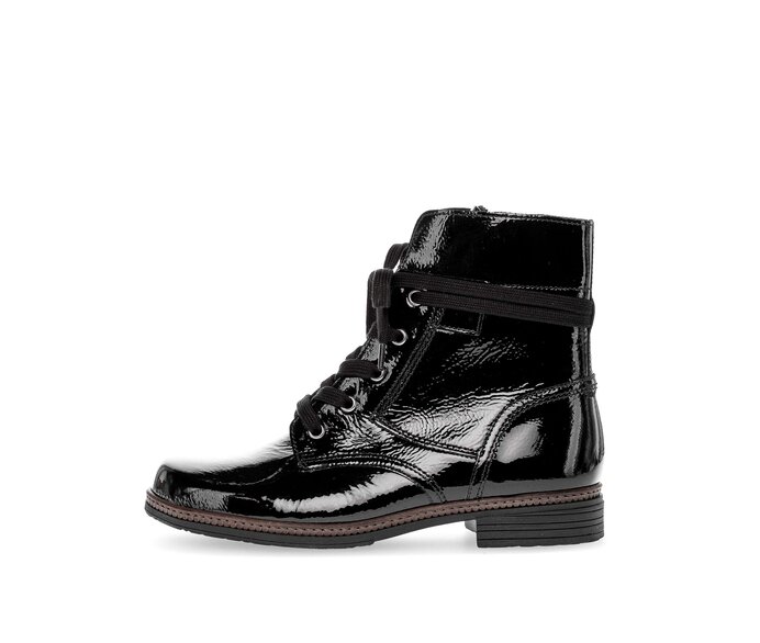 Schnürstiefelette schwarz #0
