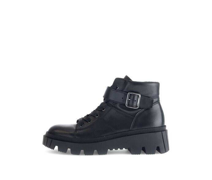 Schnürstiefelette schwarz #0