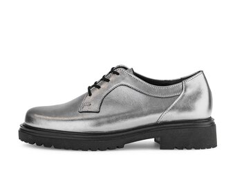 Lace-up shoe silver