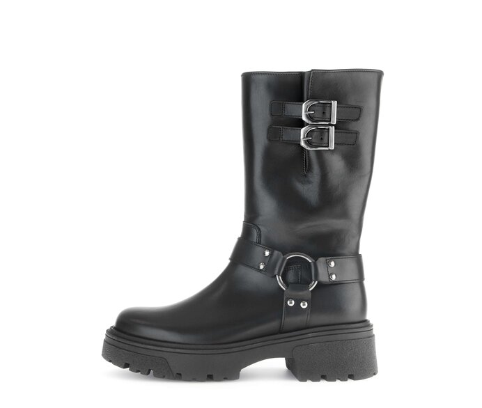 Biker Boots 51.762.27 Glattleder schwarz Gabor