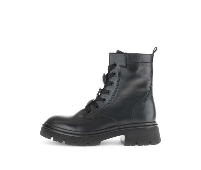 Schnürstiefelette schwarz #0
