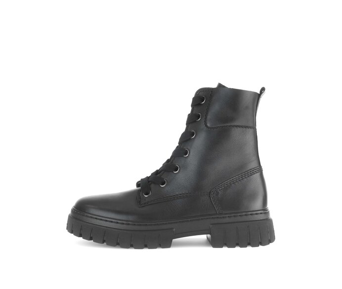 Lace up ankle boot 52.525.57 Smooth leather black