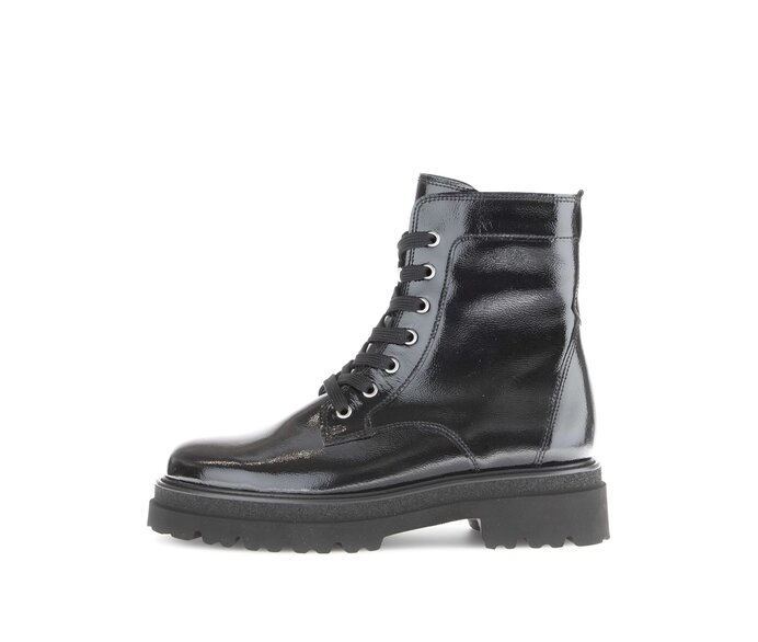 Schnürstiefelette schwarz #0