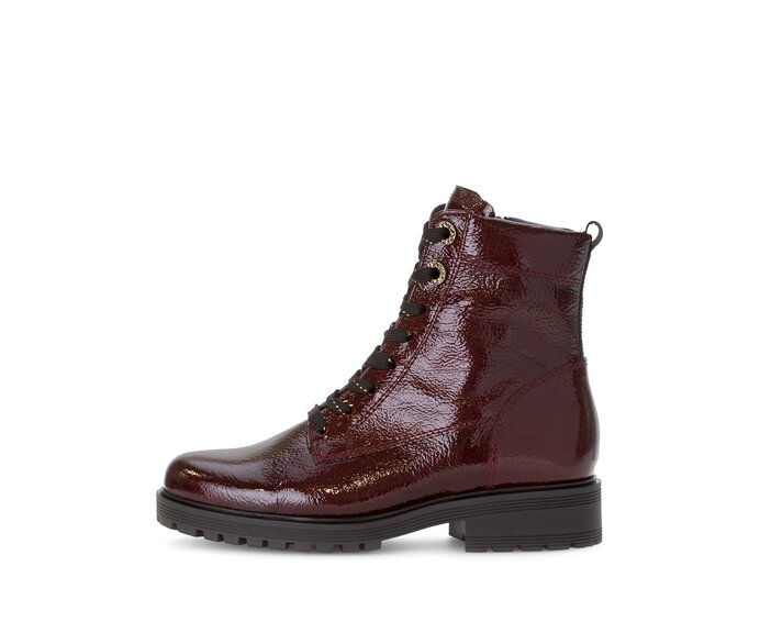 Lace up ankle boot 52.765.88 Patent leather red Gabor