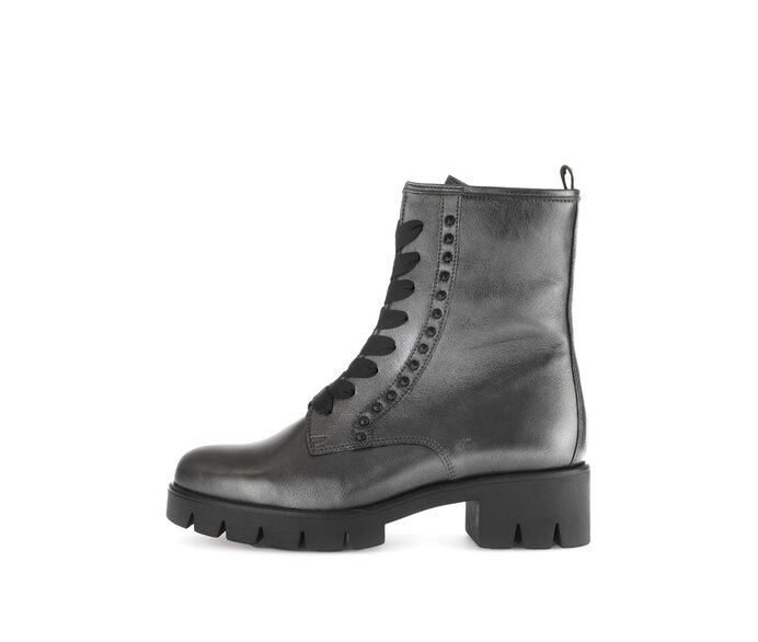 Schnürstiefelette silber #0