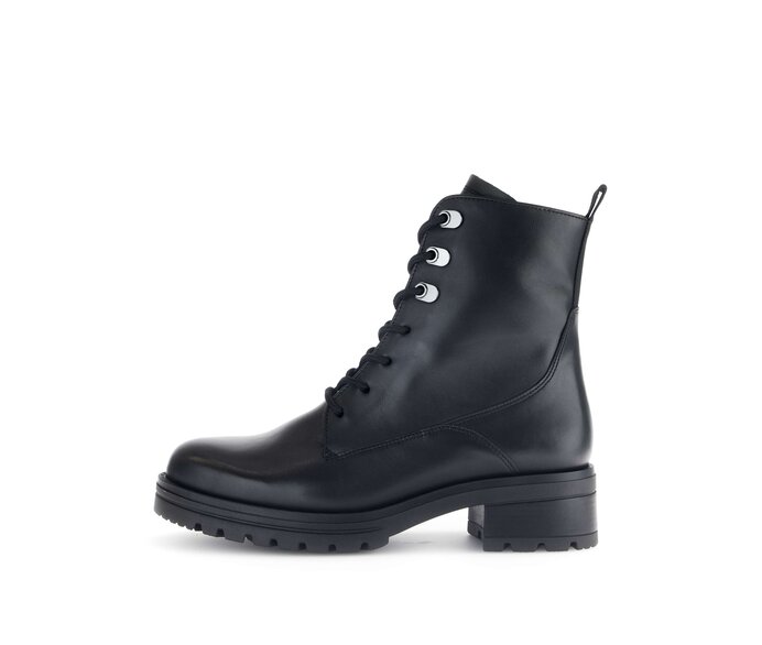 Schnürstiefelette schwarz #0
