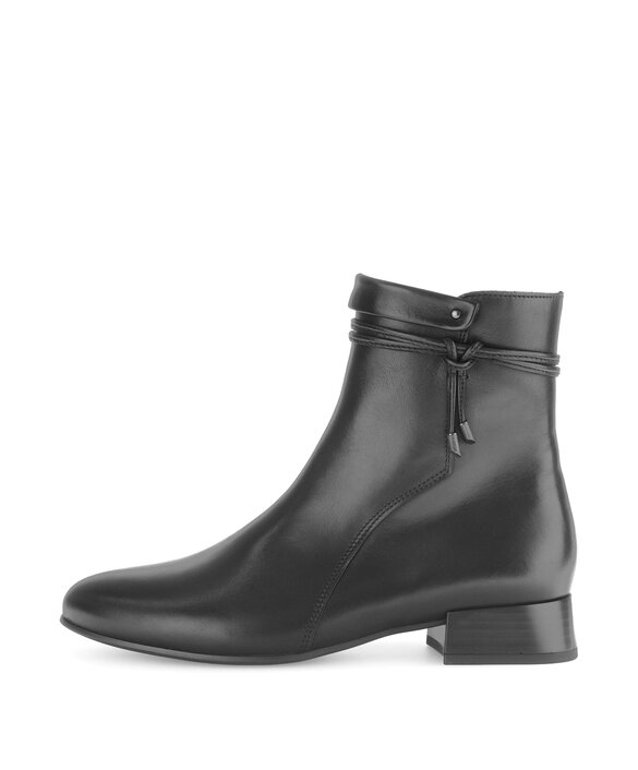 Stilvolle Stiefeletten Damen Schwarz Leder Ebenbild