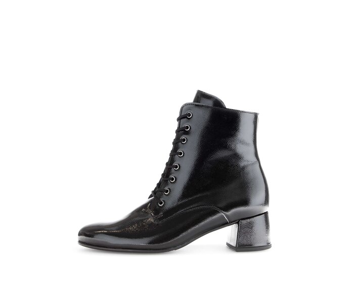 Schnürstiefelette schwarz #0