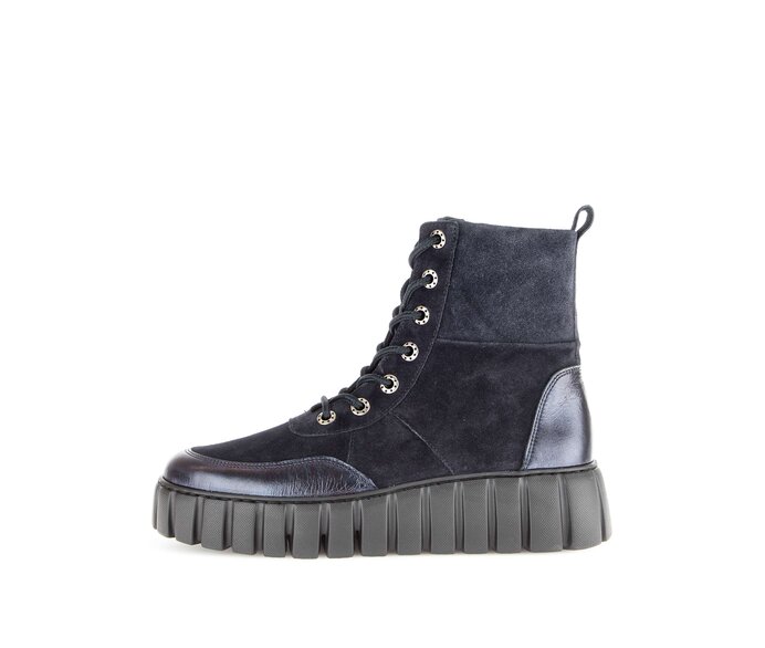 Stivaletto con plateau blu #0