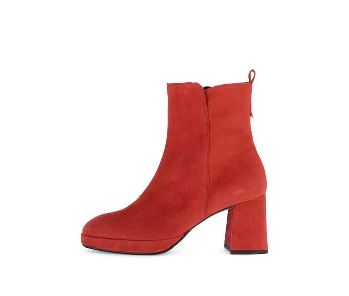 Bottine rouge daim sales