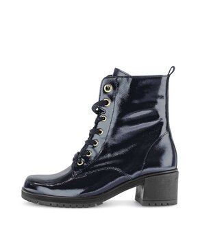 Schnürstiefelette blau