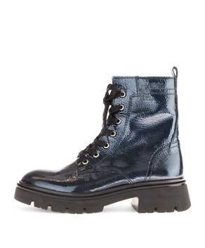 Schnürstiefelette blau