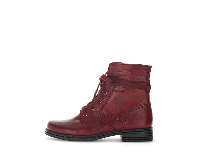 Schnürstiefelette rot #0