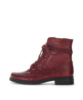 Schnürstiefelette rot