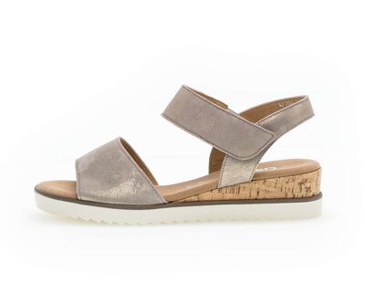 Sandalo con cinturino beige