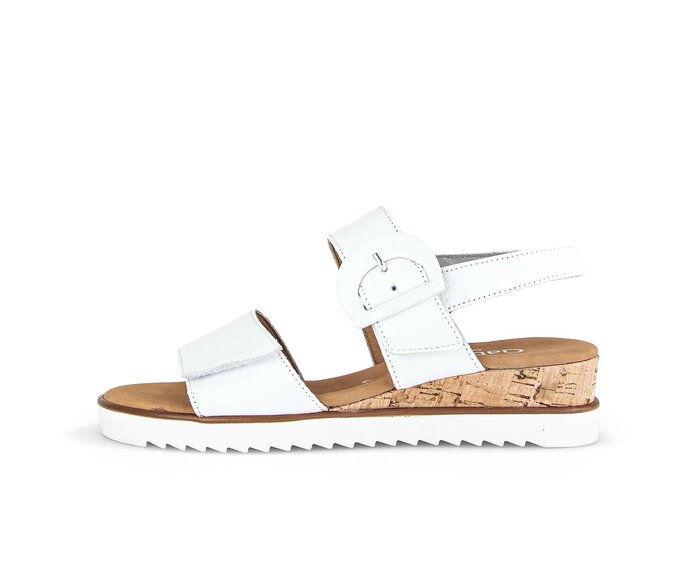 Sandaleno met sleehak wit #0
